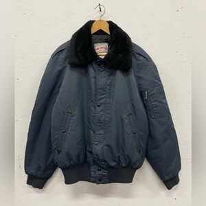 Aviator Bomber Faux Fur Trim Collar